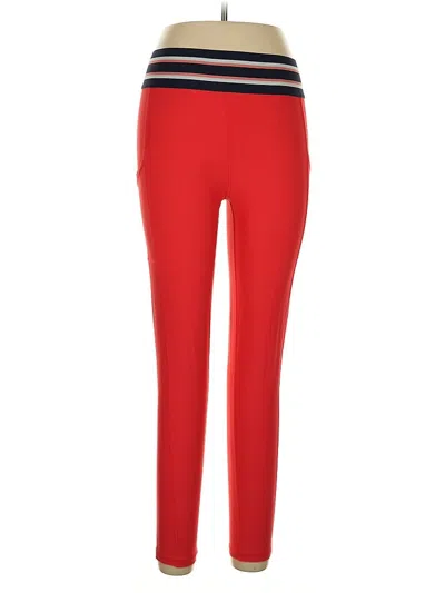 Pre-owned Aerie Active Pants In Red