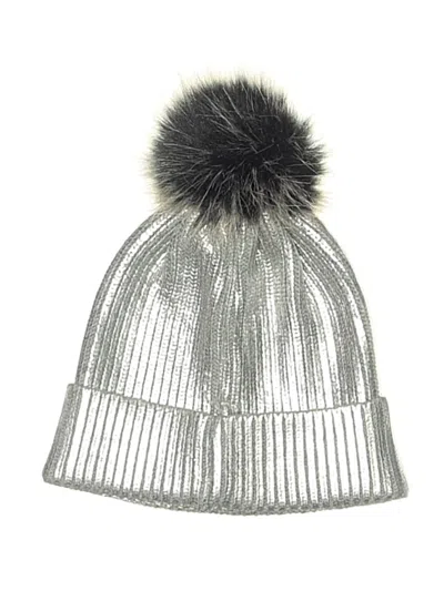 Pre-owned Aerie Beanie Hat In Silver