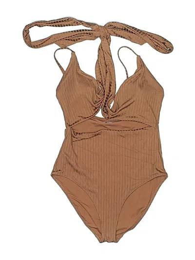 Pre-owned Aerie Bodysuit In Brown