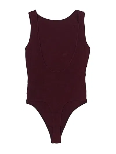 Pre-owned Aerie Bodysuit In Burgundy