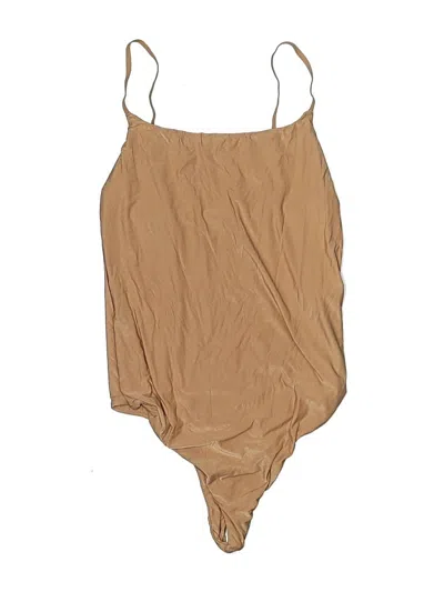 Pre-owned Aerie Bodysuit In Tan