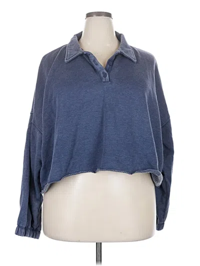 Pre-owned Aerie Cardigan Sweater In Blue