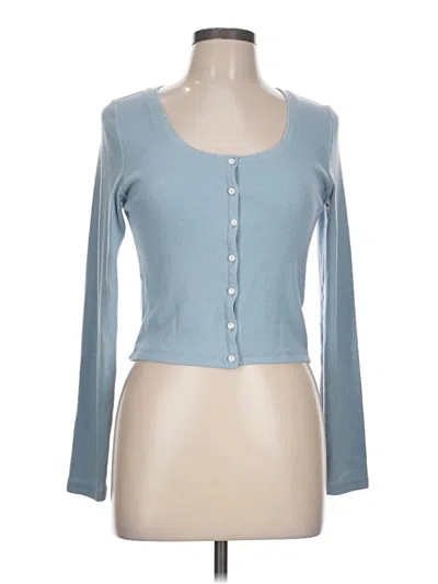 Pre-owned Aerie Cardigan Sweater In Blue
