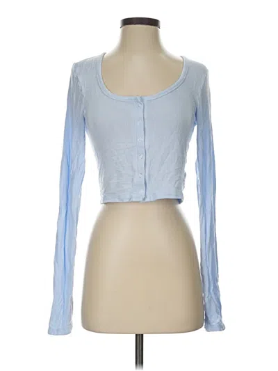 Pre-owned Aerie Cardigan Sweater In Blue