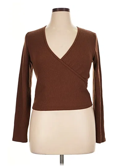 Pre-owned Aerie Cardigan Sweater In Brown