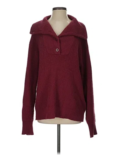 Pre-owned Aerie Cardigan Sweater In Burgundy