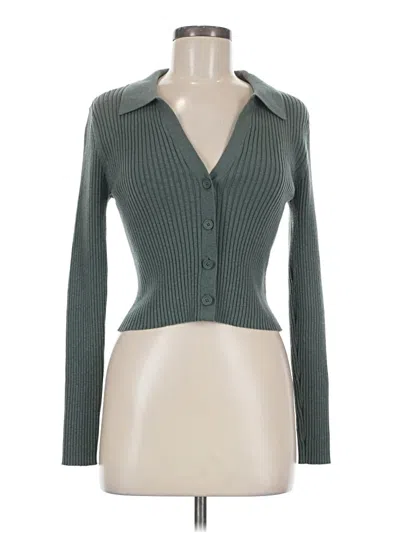 Pre-owned Aerie Cardigan Sweater In Green