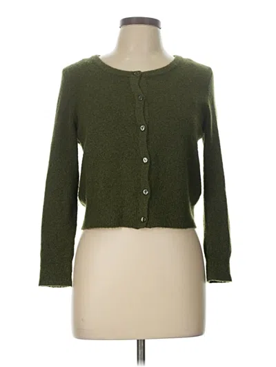 Pre-owned Aerie Cardigan Sweater In Green