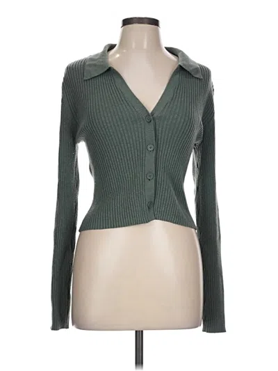 Pre-owned Aerie Cardigan Sweater In Green