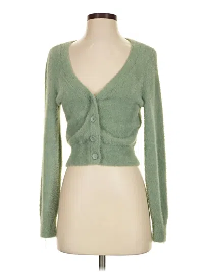 Pre-owned Aerie Cardigan Sweater In Green