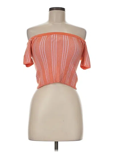 Pre-owned Aerie Cardigan Sweater In Orange
