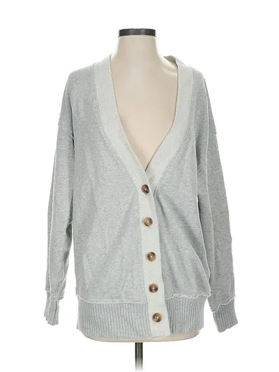 Pre-owned Aerie Cardigan Sweater In Silver