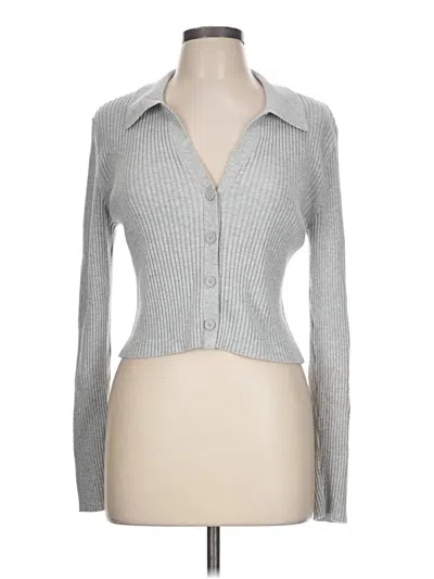 Pre-owned Aerie Cardigan Sweater In Silver