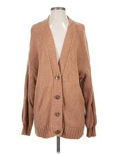 Pre-owned Aerie Cardigan Sweater In Tan
