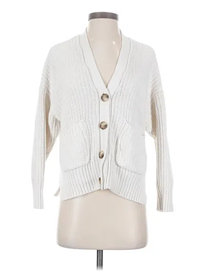 Pre-owned Aerie Cardigan Sweater In White
