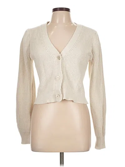 Pre-owned Aerie Cardigan Sweater In White
