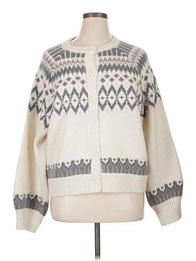 Pre-owned Aerie Cardigan Sweater In White