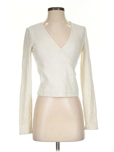 Pre-owned Aerie Cardigan Sweater In White