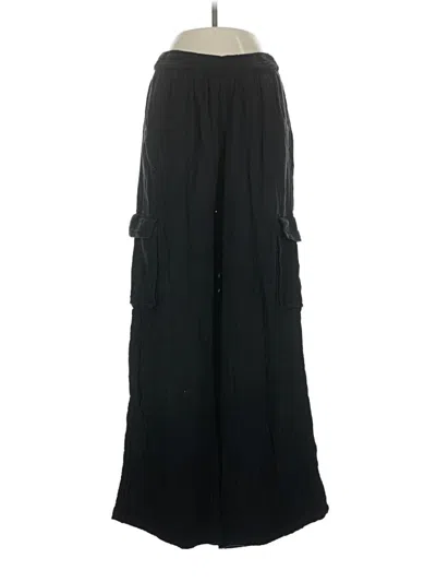 Pre-owned Aerie Cargo Pants In Black