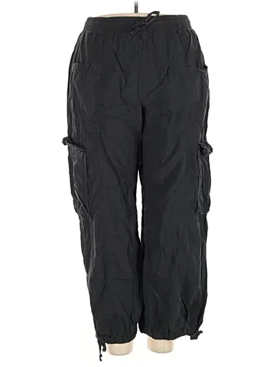 Pre-owned Aerie Cargo Pants In Black