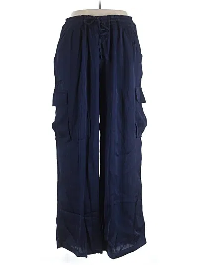 Pre-owned Aerie Cargo Pants In Blue