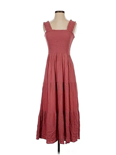 Pre-owned Aerie Casual Dress In Burgundy