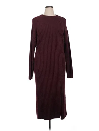 Pre-owned Aerie Casual Dress In Burgundy