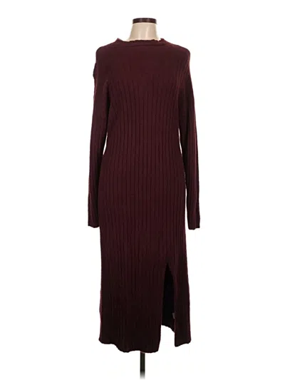 Pre-owned Aerie Casual Dress In Burgundy