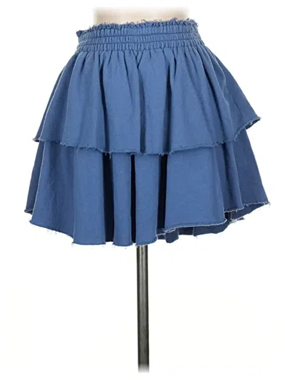 Pre-owned Aerie Casual Skirt In Blue