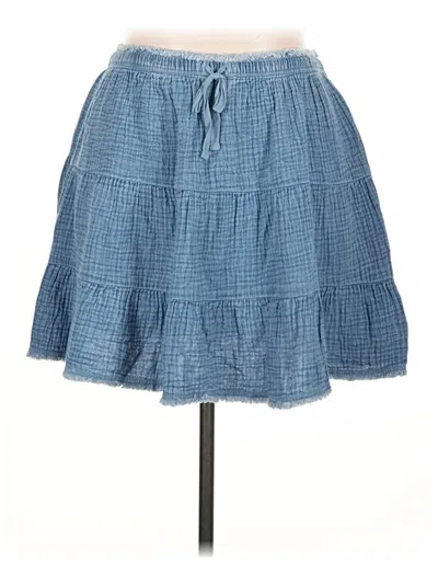 Pre-owned Aerie Casual Skirt In Blue