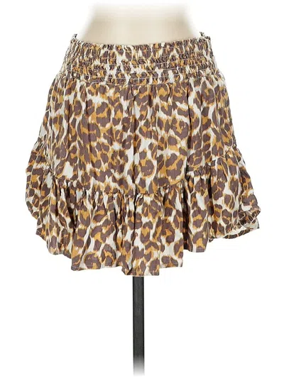 Pre-owned Aerie Casual Skirt In Brown