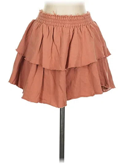 Pre-owned Aerie Casual Skirt In Brown