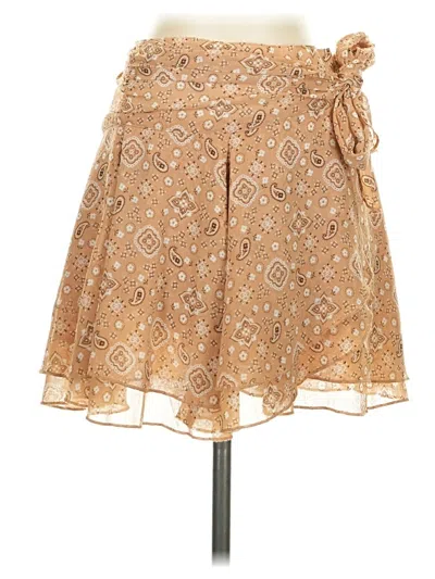 Pre-owned Aerie Casual Skirt In Brown