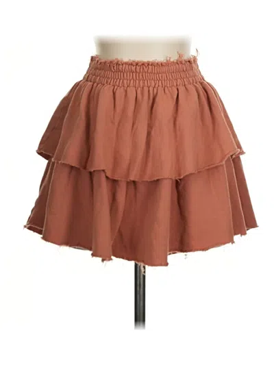 Pre-owned Aerie Casual Skirt In Brown