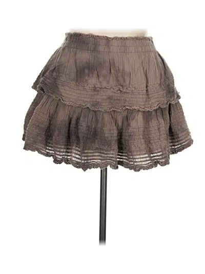 Pre-owned Aerie Casual Skirt In Brown