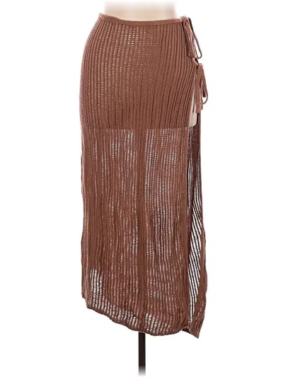 Pre-owned Aerie Casual Skirt In Brown