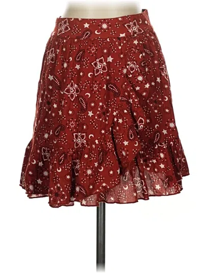 Aerie Casual Skirt In Burgundy
