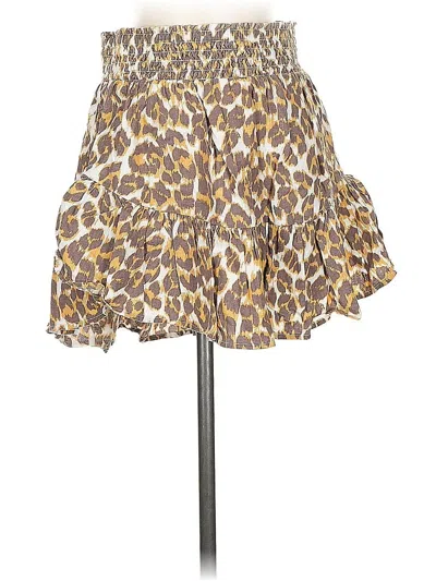 Pre-owned Aerie Casual Skirt In Gold