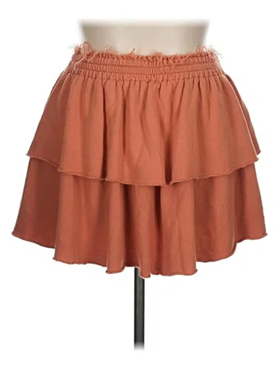 Pre-owned Aerie Casual Skirt In Orange