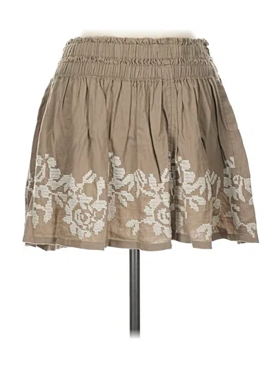 Pre-owned Aerie Casual Skirt In Tan