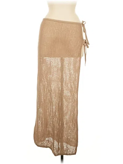 Pre-owned Aerie Casual Skirt In Tan