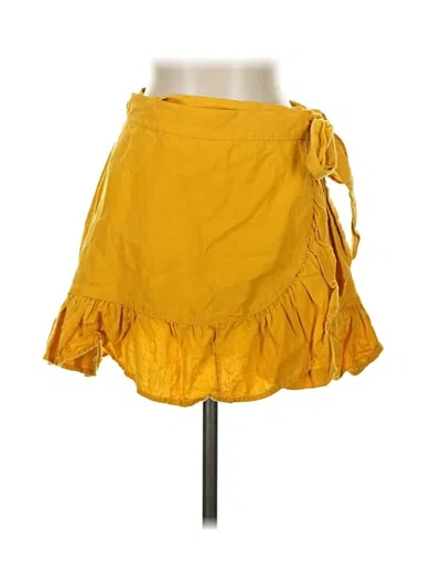 Pre-owned Aerie Casual Skirt In Yellow