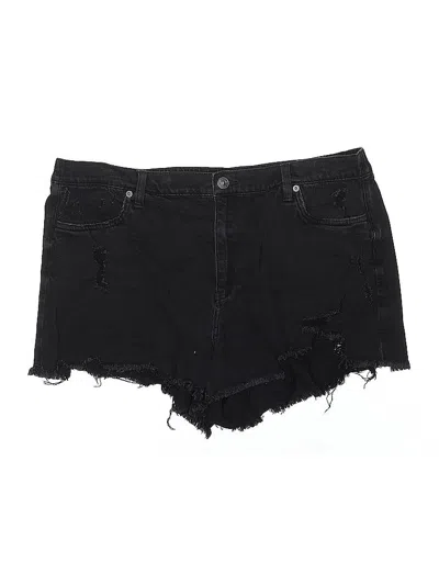 Pre-owned Aerie Denim Shorts In Black