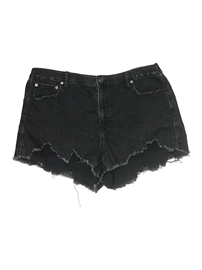 Pre-owned Aerie Denim Shorts In Black