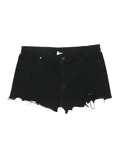 Pre-owned Aerie Denim Shorts In Black