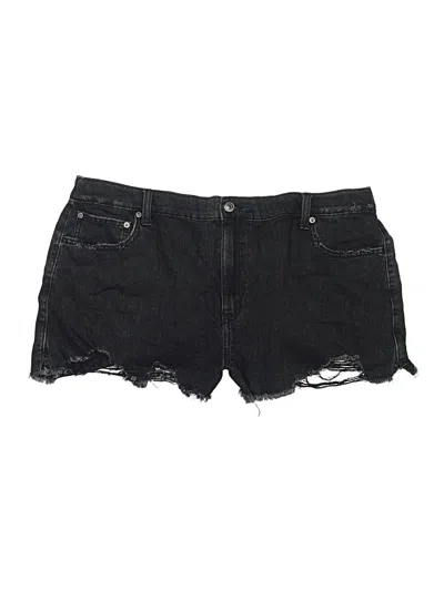 Pre-owned Aerie Denim Shorts In Black