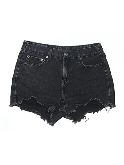 Pre-owned Aerie Denim Shorts In Black