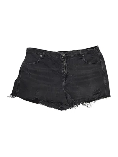 Pre-owned Aerie Denim Shorts In Black