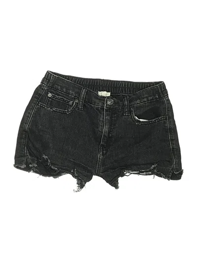 Pre-owned Aerie Denim Shorts In Black