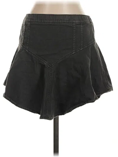 Pre-owned Aerie Denim Skirt In Black